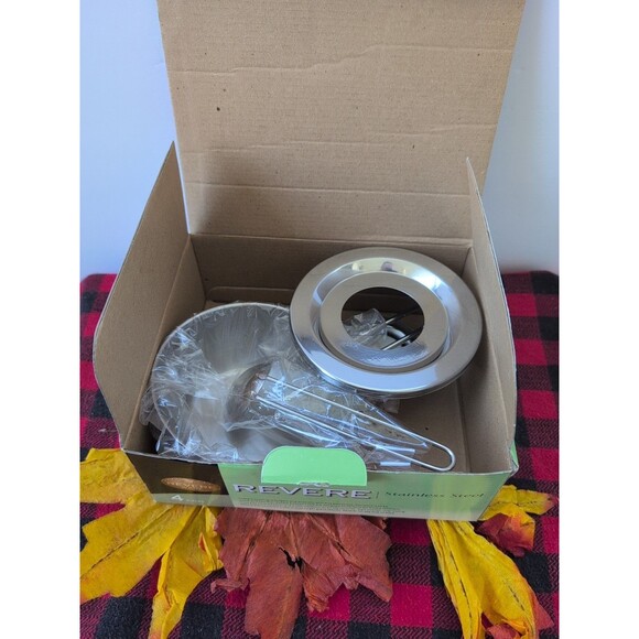 Revere Ware Stainless Steel Warmer Set 4 Pc Fondue Sauce Server NEW in Box World - Picture 6 of 10